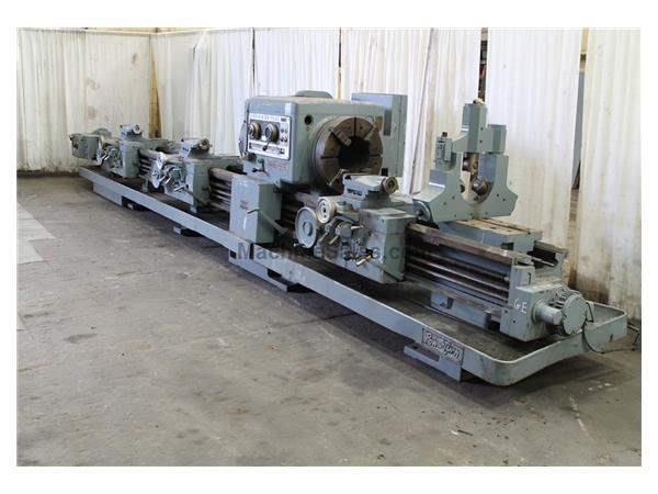 28" X 96" & 240" LODGE & SHIPLEY HOLLOW SPINDLE ENGINE LATHE: #61474