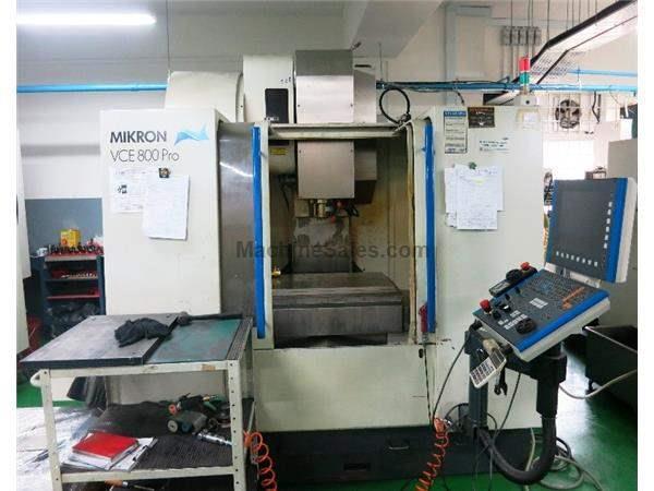 MIKRON VCE 800 PRO 3-AXIS CNC PRECISION VERTICAL MACHINING CENTER