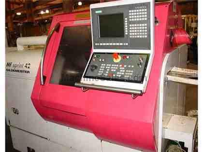 Gildemeister MF Sprint 42 CNC LATHE, Siemens 840C, Live Tool, Subspndl,FMBTurbo Barfeed