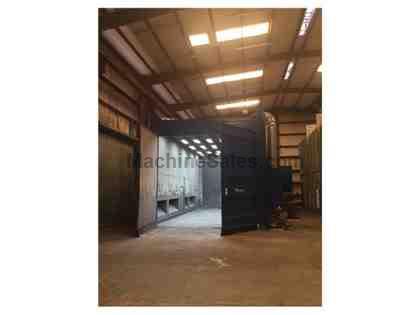 Used abrasive blast booth (42&#39;x18&#39;x16&#39;) and full dust collectio