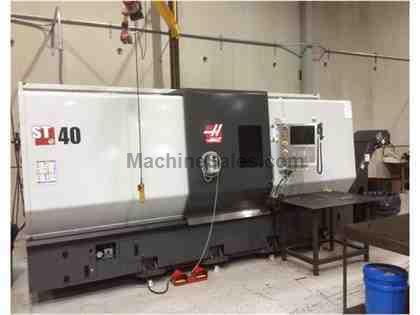 HAAS ST40L WITH 7.0&quot; BIG BORE CNC LATHE W/ LIVE TOOLING (2014)