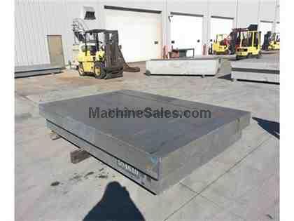 120&quot; x 84&quot; x 16-/2&quot; Gray Granite Surface Plate 4 -8&quot; Ledges