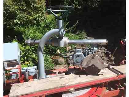 Trailered Speed Cut Radial Arm Saw with measuring/rollers plus 20&quot; Cho