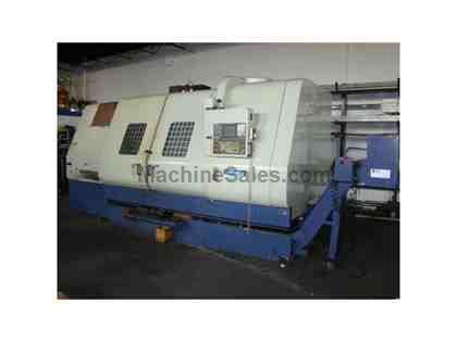 HWACHEON, HI-ECO45, FANUC 18T, 31.5&#034;x80&#034;, 5.2&#034;B, 21&#034;Chk, 50HP, TS, CC, 2001