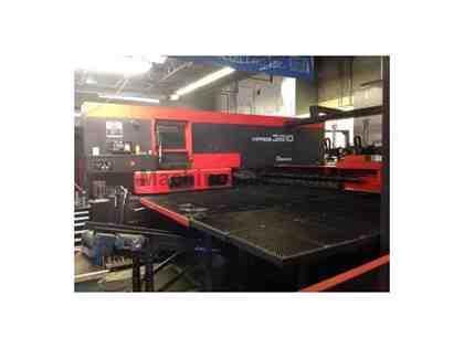 33 Ton, AMADA, VIPROS 3610L, L-SHEAR, 6 SHELF LOADER, UNLOAD CONVEYOR,MFG:2