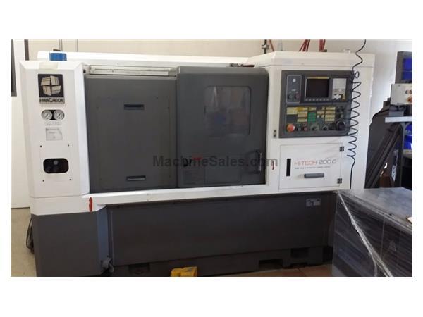 2005 Hwacheon Hi-TECH 200CL 11 HP 3.5K RPM 10" Chuck CNC Lathe (SOLD) 2005 Hwacheon Hi-TECH 200CL 11 HP 3.5K RPM 10" Chuck CNC Lathe (SOLD)