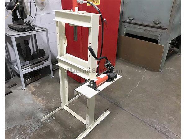 10 TON POWER TEAM HYDRAULIC H-FRAME PRESS