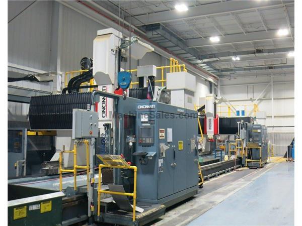 Cincinnati 5 Axis Rail Type CNC Dual Gantry Profiler, Model U-5 w/ Siemens Cincinnati 5 Axis Rail Type CNC Dual Gantry Profiler, Model U-5 w/ Siemens