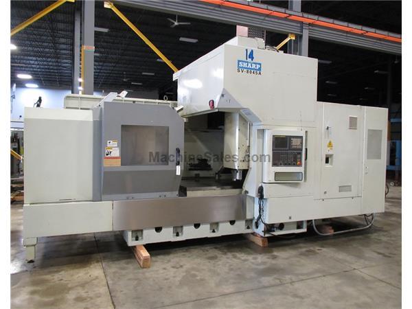 2008 SHARP SV-8045A BRIDGE TYPE VERTICAL MACHINING CENTER, 80&quot; x 45&am