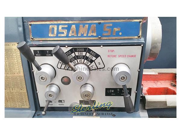 17&quot; /24&quot; x 40&quot; Osama Sr # MO-1740G , 3-jaw chuck, foot brake, face plate, coolant system, (2) dead centers