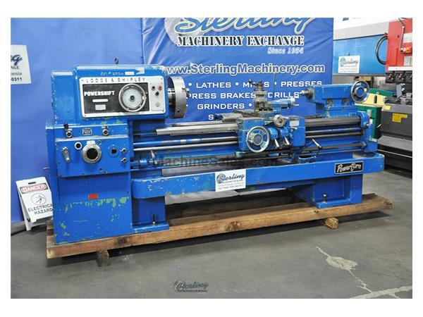 20.5&quot; x 54&quot; Lodge & Shipley # POWER-TURN-2013 , 2&quot; hole, 3-jaw, coolant system, work light, 4-way rapid traverse, s/n #47701, #A3034