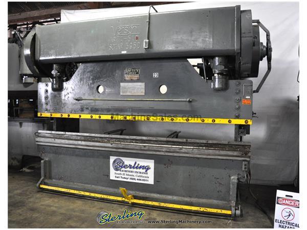 100 Ton, Verson # TA-510 , mechanical press brake, 12' OA, 126&quot; BH, 12&quot; str,5&quot; adj., foor treadle, auto lube system, #A2947