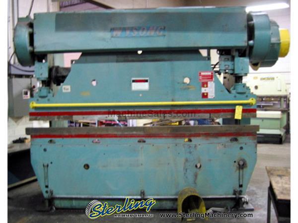 90 Ton, Wysong & Miles # 90-8 , mechanical press brake, 10' OA, 12" SH, 4" adj., 90 Ton, Wysong & Miles # 90-8 , mechanical press brake, 10' OA, 12" SH, 4" adj.,