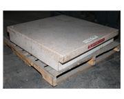 36" Length 36" Width Herman Stone Co. GRANITE SURFACE PLATE, GRADE A, TWO LEDGE,