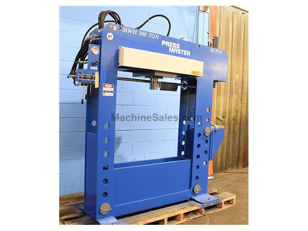 100 Ton 16&quot; Stroke Pressmaster HFBP-100/20 MWH H-FRAME HYDRAULIC PRESS, 20 ton Broach and Movable Workhead