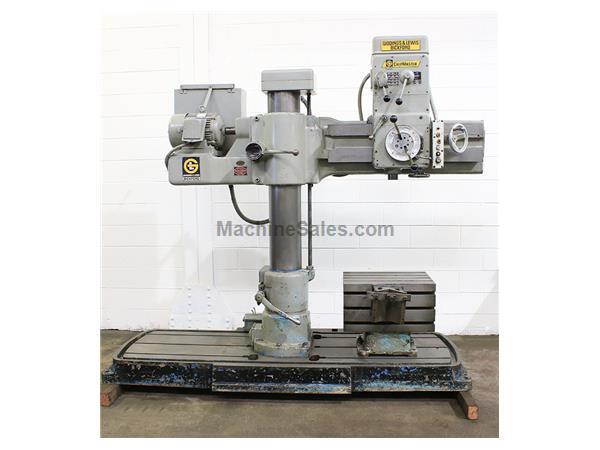 3' Arm Lth 9&quot; Col Dia Giddings  Lewis Chipmaster RADIAL DRILL, Power Elevation,  Box Table, #4MT, 5 HP