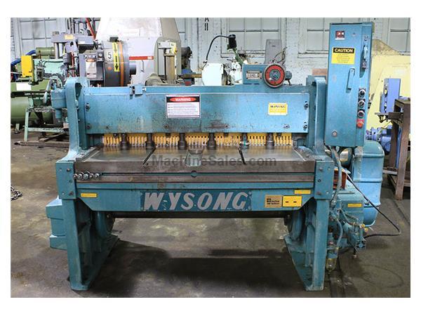 12Ga Cap. 52&quot; Width Wysong 1252 SHEAR, Front Operated Powered Back Gauge