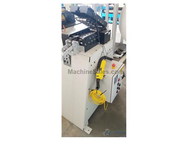 .01" x .08" P/A Industries #SS49LAS, (9) 1.5" straightening rolls, servo ro .01" x .08" P/A Industries #SS49LAS, (9) 1.5" straightening rolls, servo ro