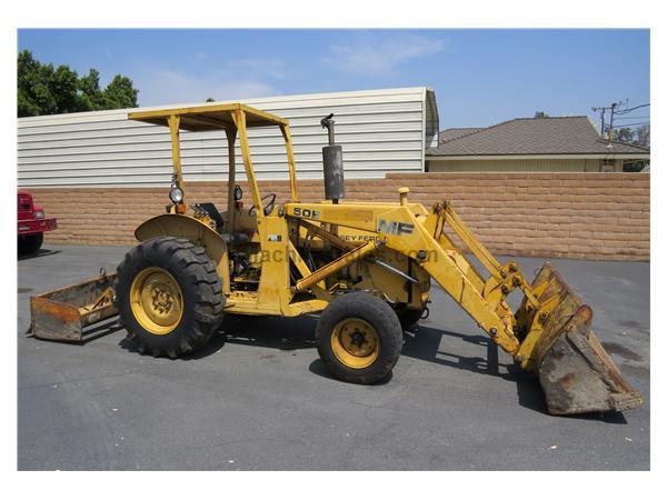 1987 Massey Ferguson 50E Skip Loader with Gannon Box Blade