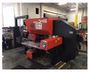 33 TON AMADA PEGA 345 KING TURRET PUNCH W/ FANUC O4PC CNC CONTROL MFG 1994