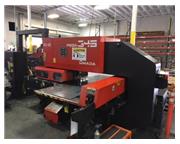 33 TON AMADA PEGA 345Q TURRET PUNCH W/FANUC O4PC CNC CONTROL MFG: 1998