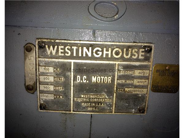 700hp West. DC., 200/800rpm, pedistal mill type, 600v DC 700hp West. DC., 200/800rpm, pedistal mill type, 600v DC