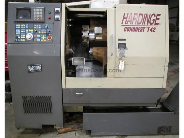 1995 HARDINGE CONQUEST T42 CNC LATHE WITH GE FANUC 18T CONTROL, 1-5/8&quot;