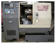 1995 HARDINGE CONQUEST T42 CNC LATHE WITH GE FANUC 18T CONTROL, 1-5/8"