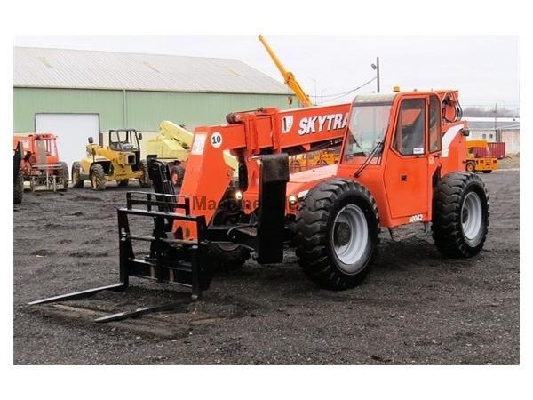 Skytrak JLG 10042 10K 4x4 Telehandler Reach Forklift Cab Heat Aux Hydraulic