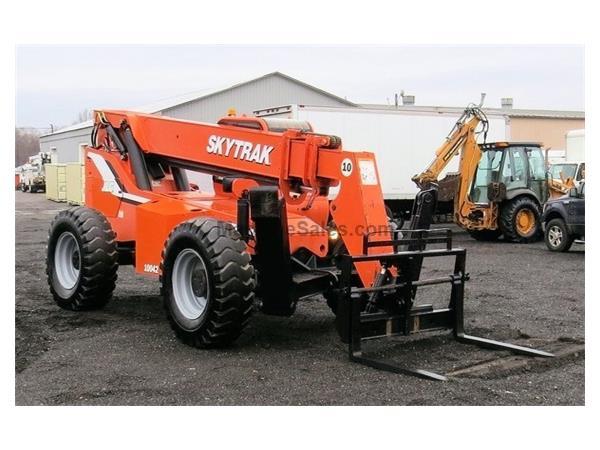 Used Skytrak Jlg 10042 10k 4x4 Telehandler Reach Forklift Cab Heat Aux Hydraulic For Sale 139041