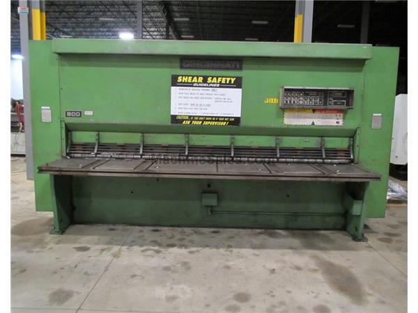 1998 CINCINNATI SERIES 500 HYDRAULIC SHEAR, 12&#39; X 1/2&quot;