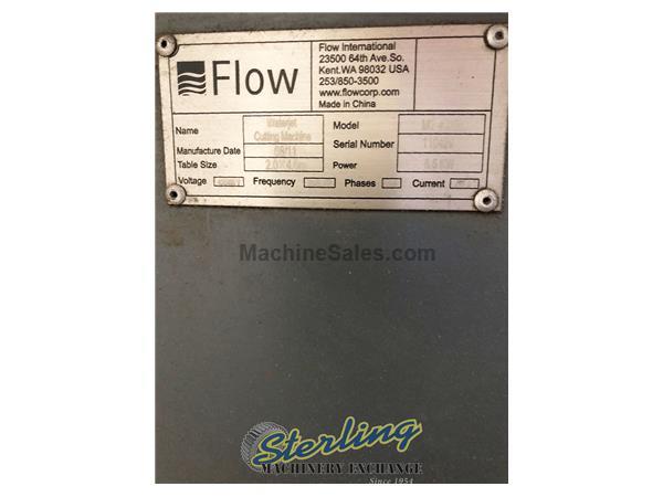 Flow MACH 2B 4020B , 6.5' x13' cutting capacity, CNC waterjet cutting sys, auto lube, 60k psi, 2011, #A5432