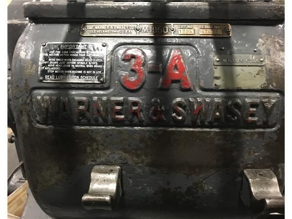 WARNER & SWASEY # 3A TURRET LATHE WARNER & SWASEY # 3A TURRET LATHE