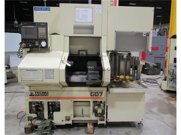 2005 WASINO G-07 GANG TOOL CNC LATHE WITH GANTRY LOADER &amp; FANUC 21iTB