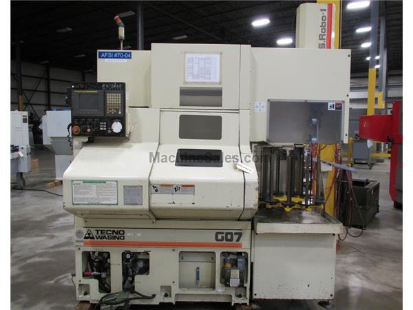 2004 WASINO MODEL G-07 GANG TOOL CNC LATHE WITH LOADER, 1-1/16&quot;