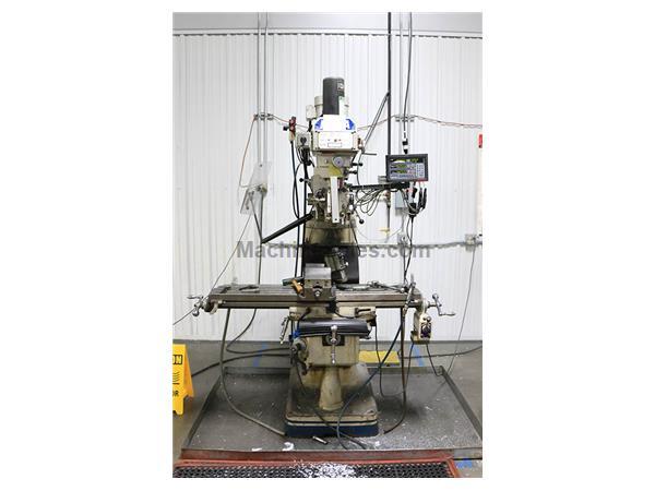 49&quot; Table 3HP Spindle Acra AM2V VERTICAL MILL, Vari Speed, Newall 3-Axis DRO, R-8 PDB, Pwr Tbl Fd