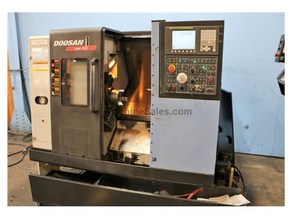 20.1" Swing Doosan Lynx 220A CNC LATHE, Fanuc 0iTC, 6"chk. Chip Conveyor 20.1" Swing Doosan Lynx 220A CNC LATHE, Fanuc 0iTC, 6"chk. Chip Conveyor