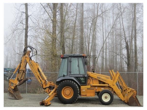 Case 580 Super L Backhoe Wheel Loader Tractor Cab Heat Extend-A-Hoe Thumb A