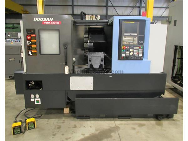 2014 DOOSAN PUMA GT-2100 2-AXIS CNC LATHE WITH FANUC OiTD CONTROL, 8” CHUCK