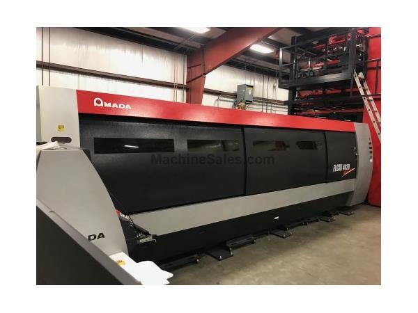 4000 WATT AMADA FLCAJ4020 FIBER LASER W/4020 ASLUL AUTOMATED TOWER MFG:2014