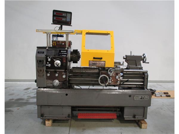 SHARP MODEL 1740K HEAVY DUTY GAP BED ENGINE LATHE, 17&quot; X 40&quot;