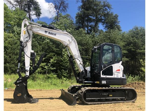 2018 Bobcat E85 w/ Hydraulic Thumb &amp; Cab W/ A/C &amp; Heat - Stock Numb