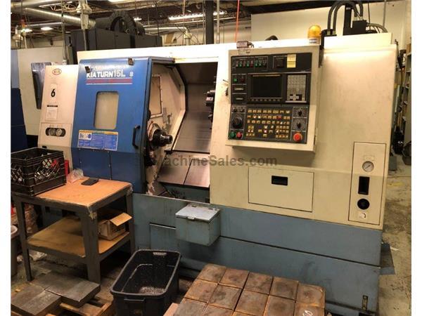 21.6" Swing 20.4" Centers Kia Super Kia Turn 15LMS CNC LATHE, Fanuc 0iTC, Live T 21.6" Swing 20.4" Centers Kia Super Kia Turn 15LMS CNC LATHE, Fanuc 0iTC, Live T