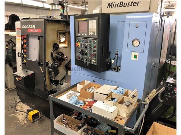 20.07" Swing 20.07" Centers Doosan Lynx 220LMA CNC LATHE, Fanuc i Series, 6" 20.07" Swing 20.07" Centers Doosan Lynx 220LMA CNC LATHE, Fanuc i Series, 6"