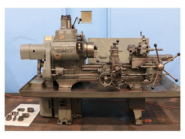 8&quot; Chuck 2.875&quot; Hole Warner  Swasey #4 M1420 TURRET LATHE, Turret slide, 3-Jaw, Tooling, Toolpost,10 HP