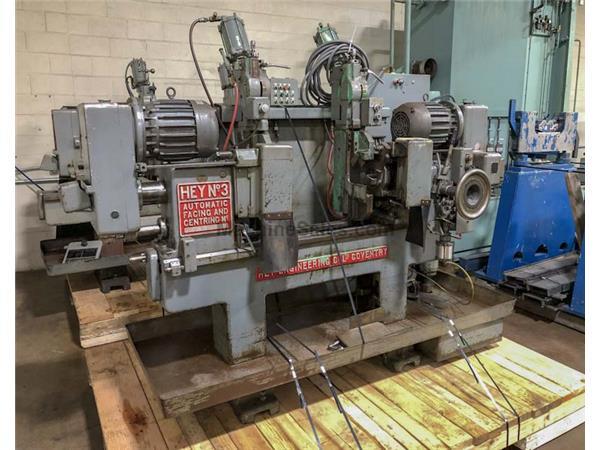6" x 27" Hey No. 3 Double End Facing And Centering Machine 6" x 27" Hey No. 3 Double End Facing And Centering Machine