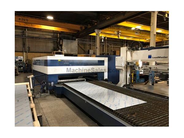 5KW TRUMPF TRULASER 5060 CO2 LASER,LOADMASTER,6.5' X 20' DUAL PALLE