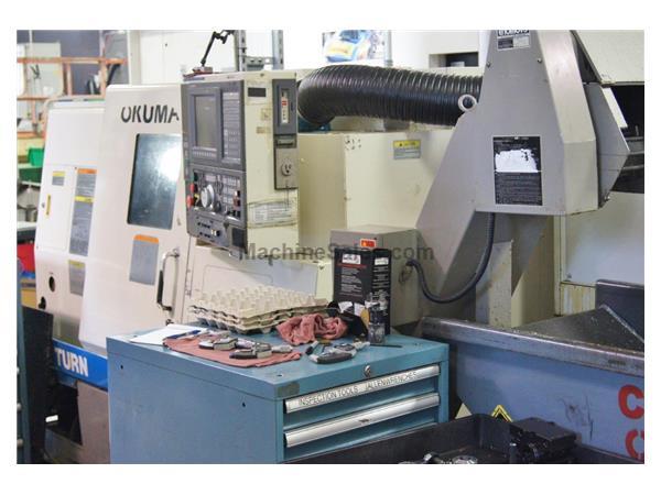 OKUMA LB300-M/500, 1999, OSP-U100L, LIVE MILLING, 3J COLLET, CHIP BLASTER OKUMA LB300-M/500, 1999, OSP-U100L, LIVE MILLING, 3J COLLET, CHIP BLASTER
