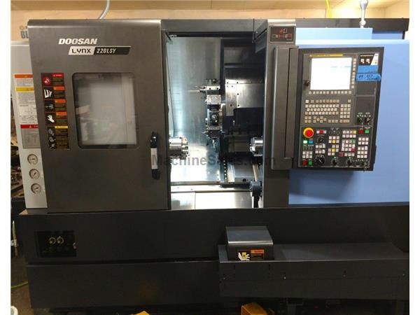 DOOSAN LYNX 220LSY, 2017, SUB SPINDLE, Y-AXIS, CONVEYOR, PARTS CATCHER DOOSAN LYNX 220LSY, 2017, SUB SPINDLE, Y-AXIS, CONVEYOR, PARTS CATCHER