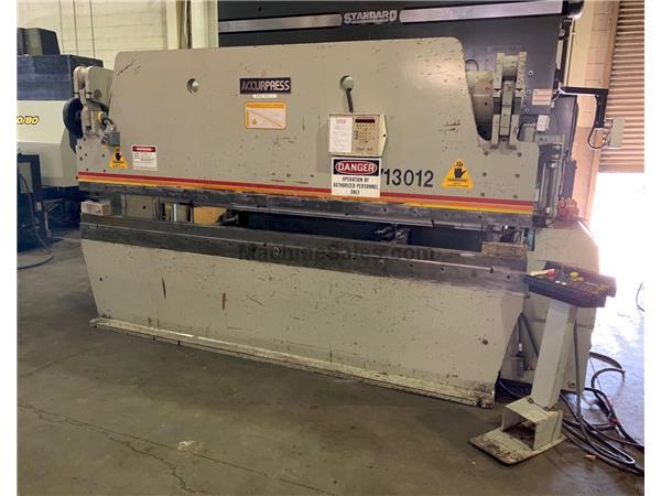 130 Ton, Accurpress # 713012 , hydraulic press brake, 124" BH, 20 HP, 2-Axis CNC, ton 130 Ton, Accurpress # 713012 , hydraulic press brake, 124" BH, 20 HP, 2-Axis CNC, ton